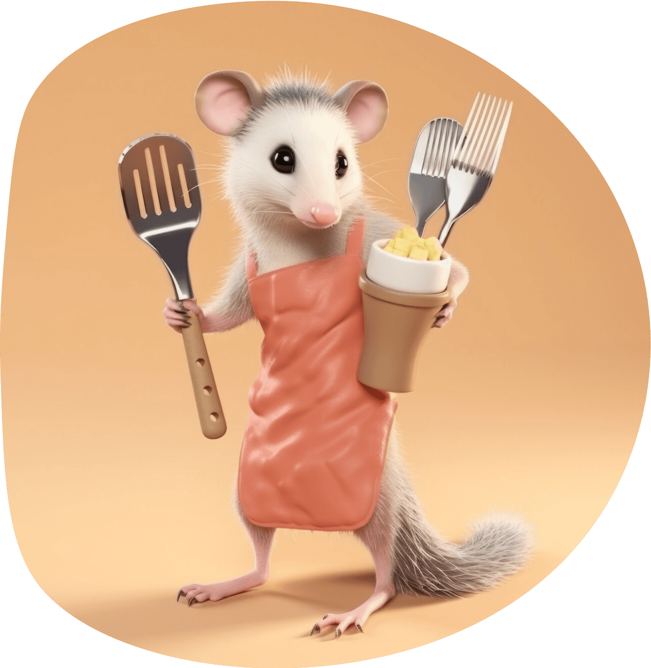 Cooking mouse mascot